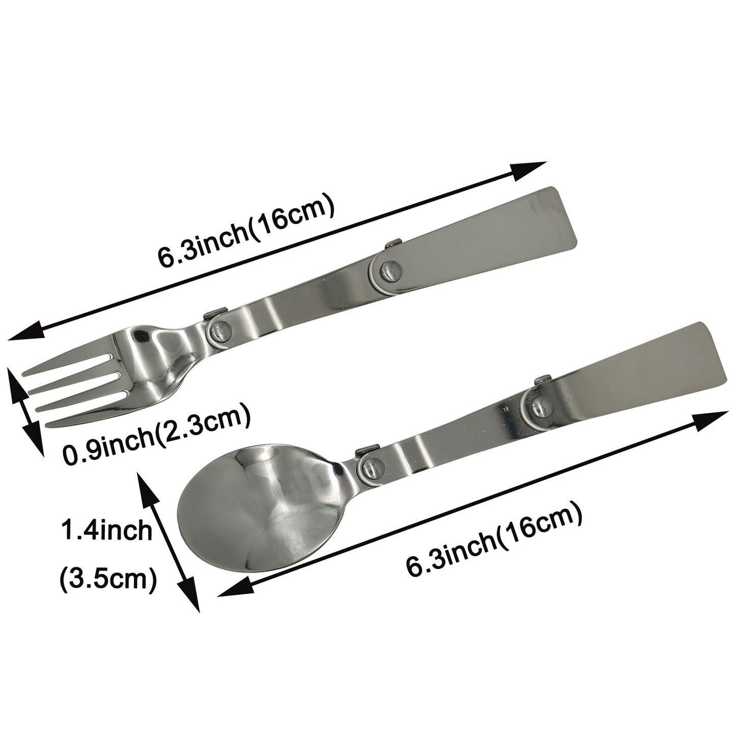 6 PCS Spoon Fork Portable Camping Cutlery