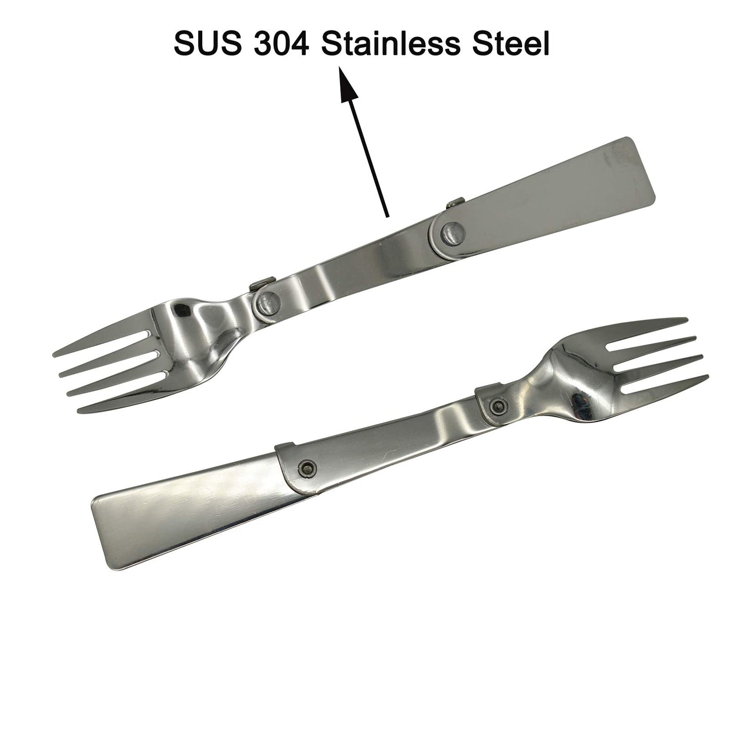 6 PCS Spoon Fork Portable Camping Cutlery