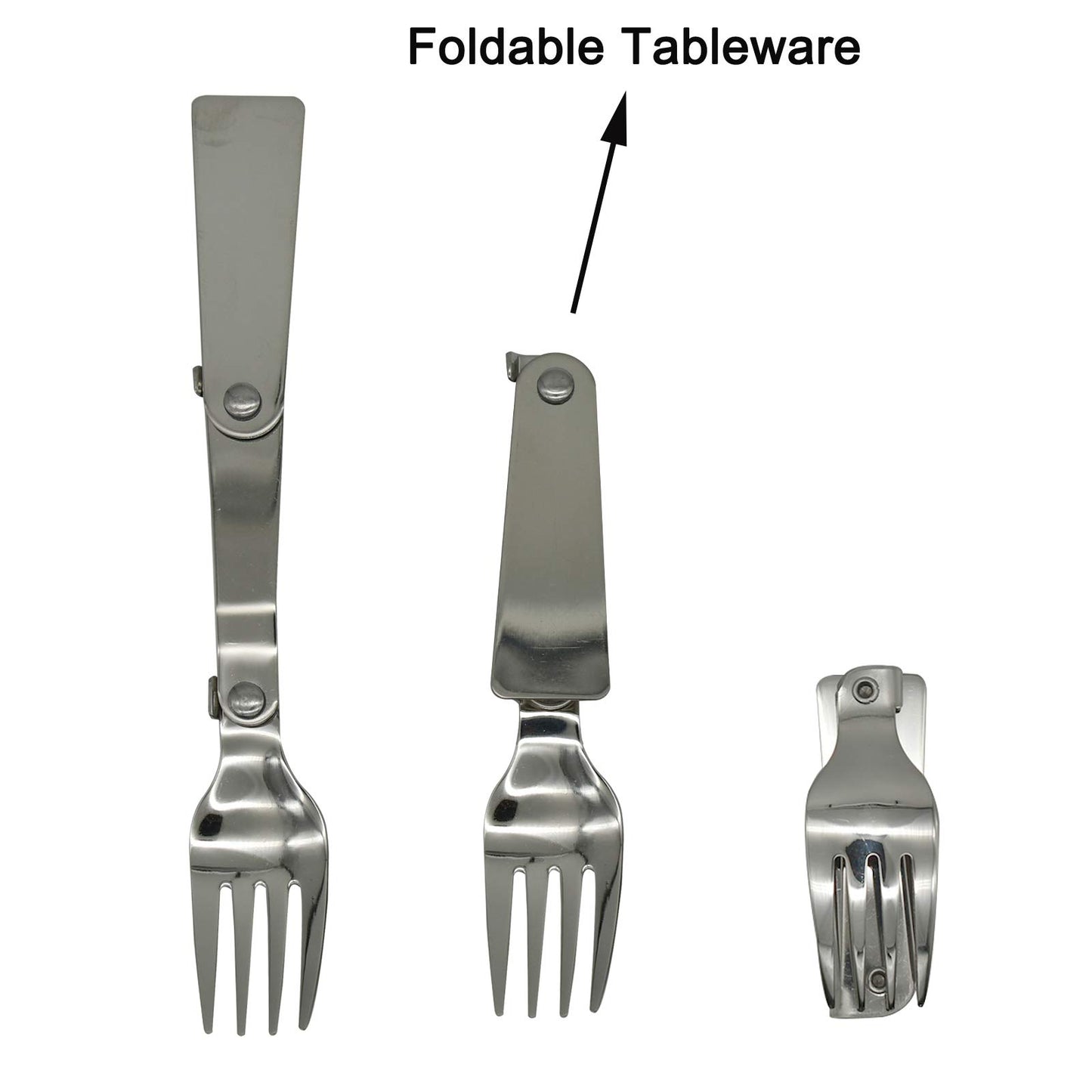 6 PCS Spoon Fork Portable Camping Cutlery